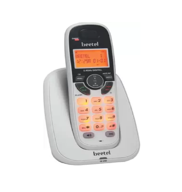 Beetel X70 Cordless Landline Phone with Answering Machine  (White)